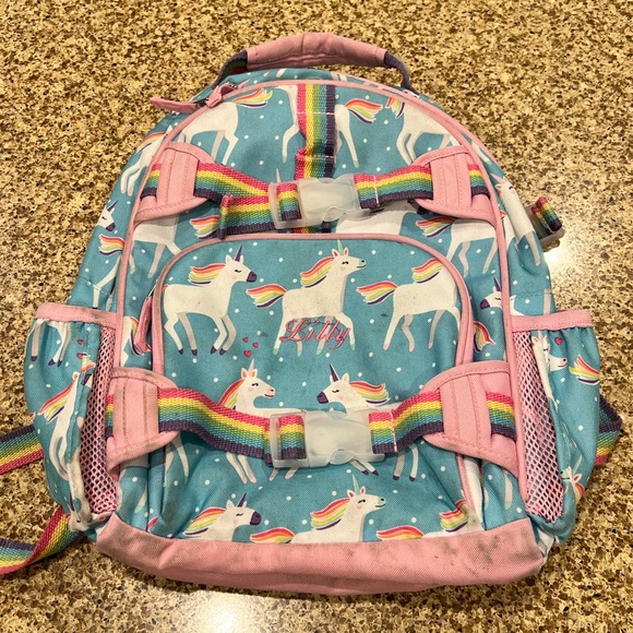 Pottery Barn Kids Unicorn Parade Small Mackenzie Backpack and Lunchbox "Lilly" - Picture 2 of 9